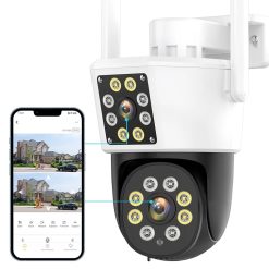 Cámara de Seguridad PTZ Doble Visión Exterior